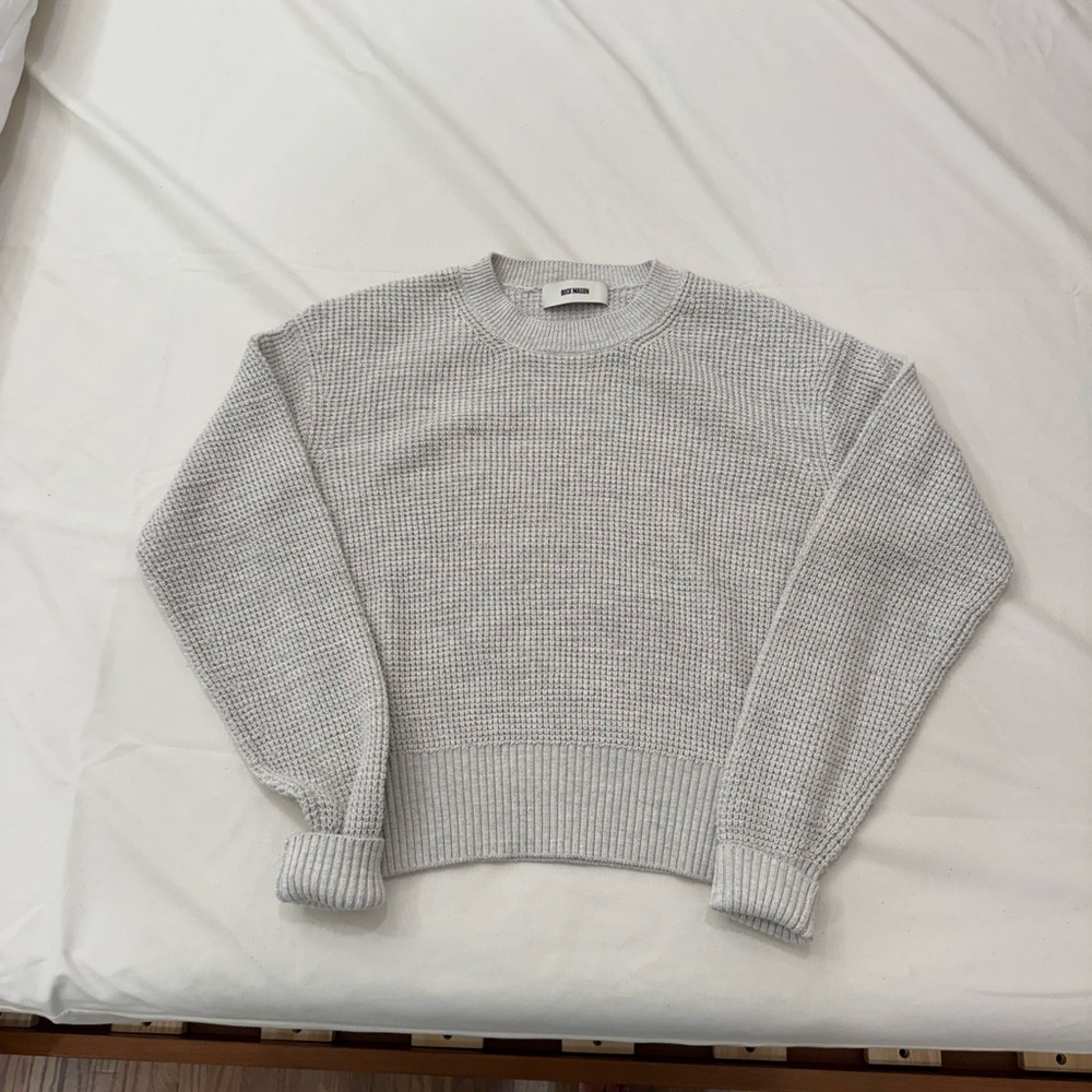 Buck Mason Light Gray Knit Pullover